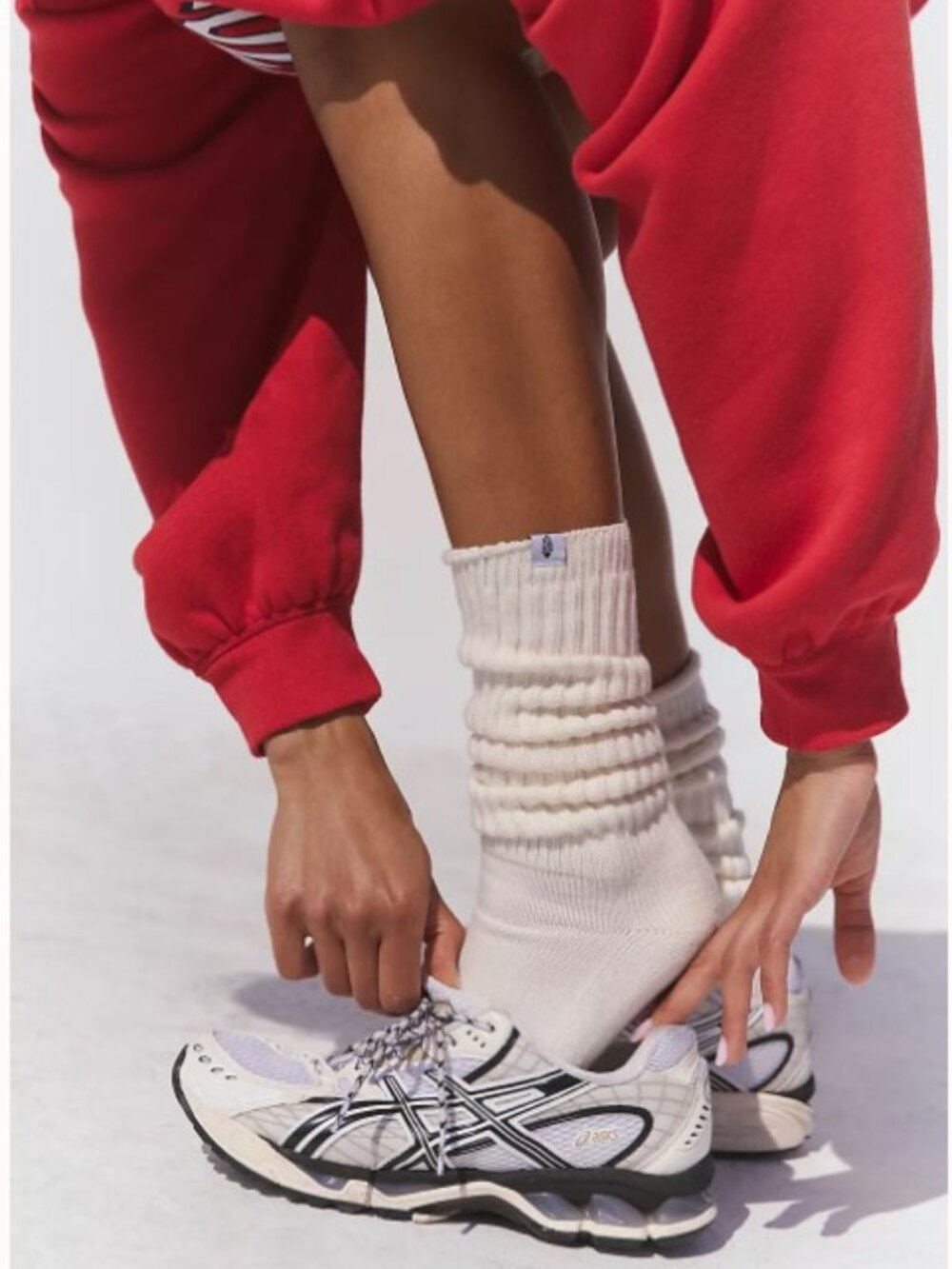 Free People Super Scrunch Socks (One Size) Ivory